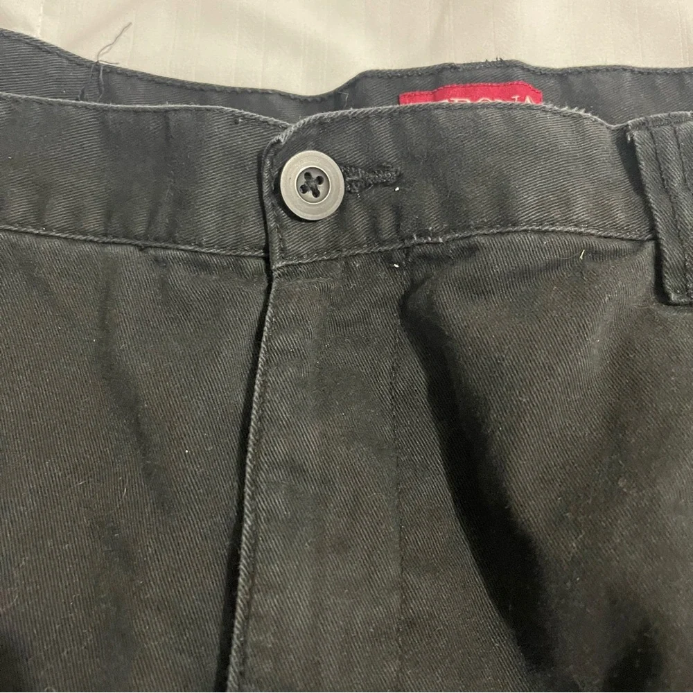 Merona Shorts‎ Men Size 38 Black Cotton Chino Solid Casual Lightweight Pockets